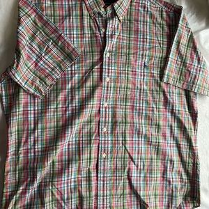 Ralph Lauren Plaid Casual Button Down Shirt Mens size XL classic fit